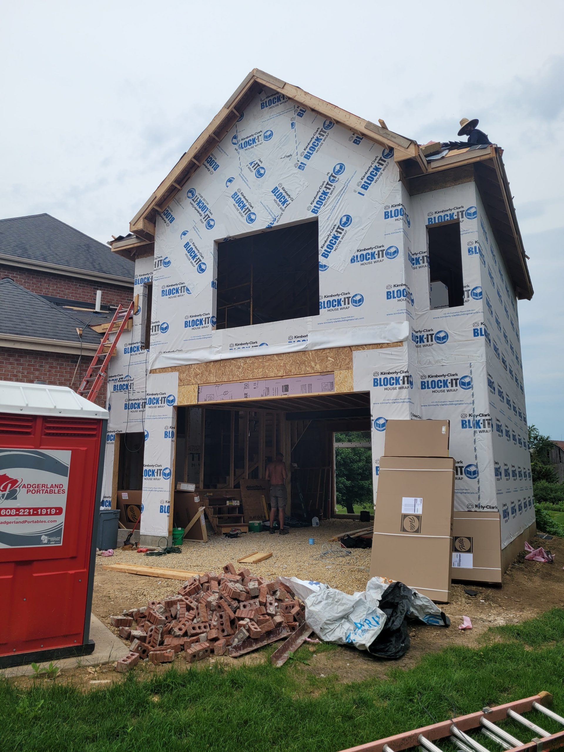 Garage Addition Framing Stages Washa Remodeling garage-addition-framing-stages-washa-remodeling